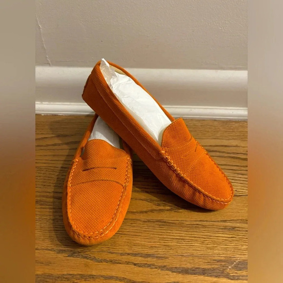 Ron White Orange Loafers Made in Italy - Picture 2 of 7